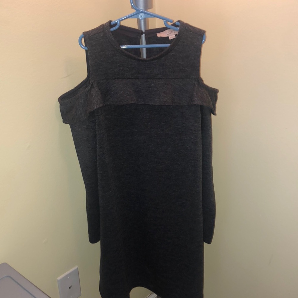 Cold Shoulder Gray Loft Dress